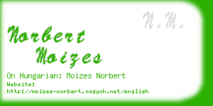 norbert moizes business card